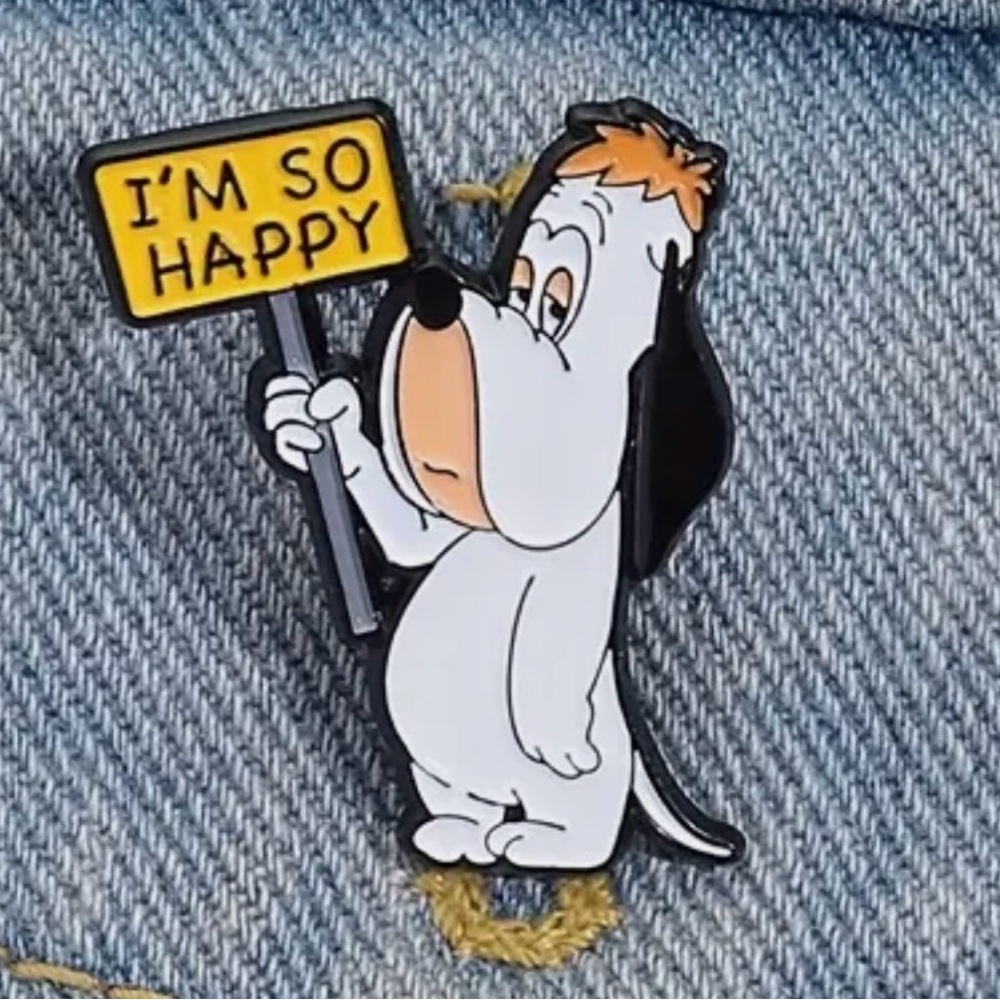 DROOPY dog enamel pin - classic cartoon brooch lapel